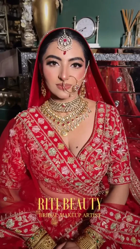 Luxury bridal makeup in Mumbai by Riti Beauty for a flawless wedding day transformation