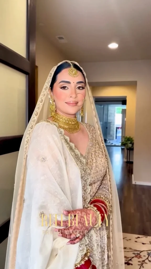 Luxury wedding makeup look by Riti Beauty for a modern Indian bride in Mumbai