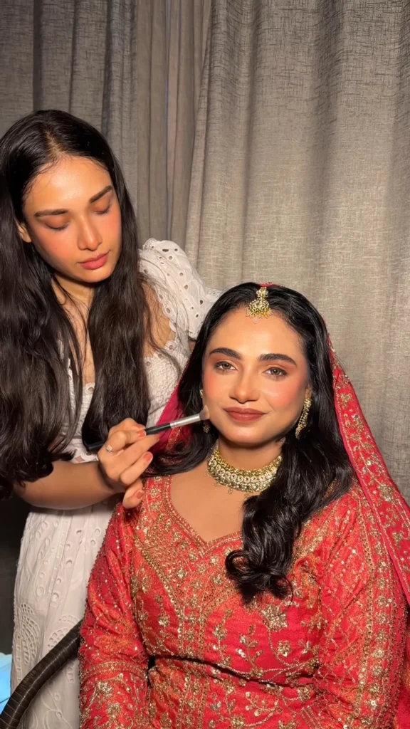Bridal makeup consultation area at Riti Beauty